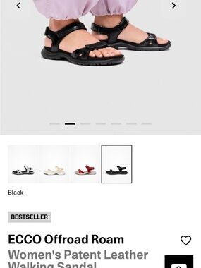 ECCO Offroad Roam Women's Black Patent Leather Walking Sandal